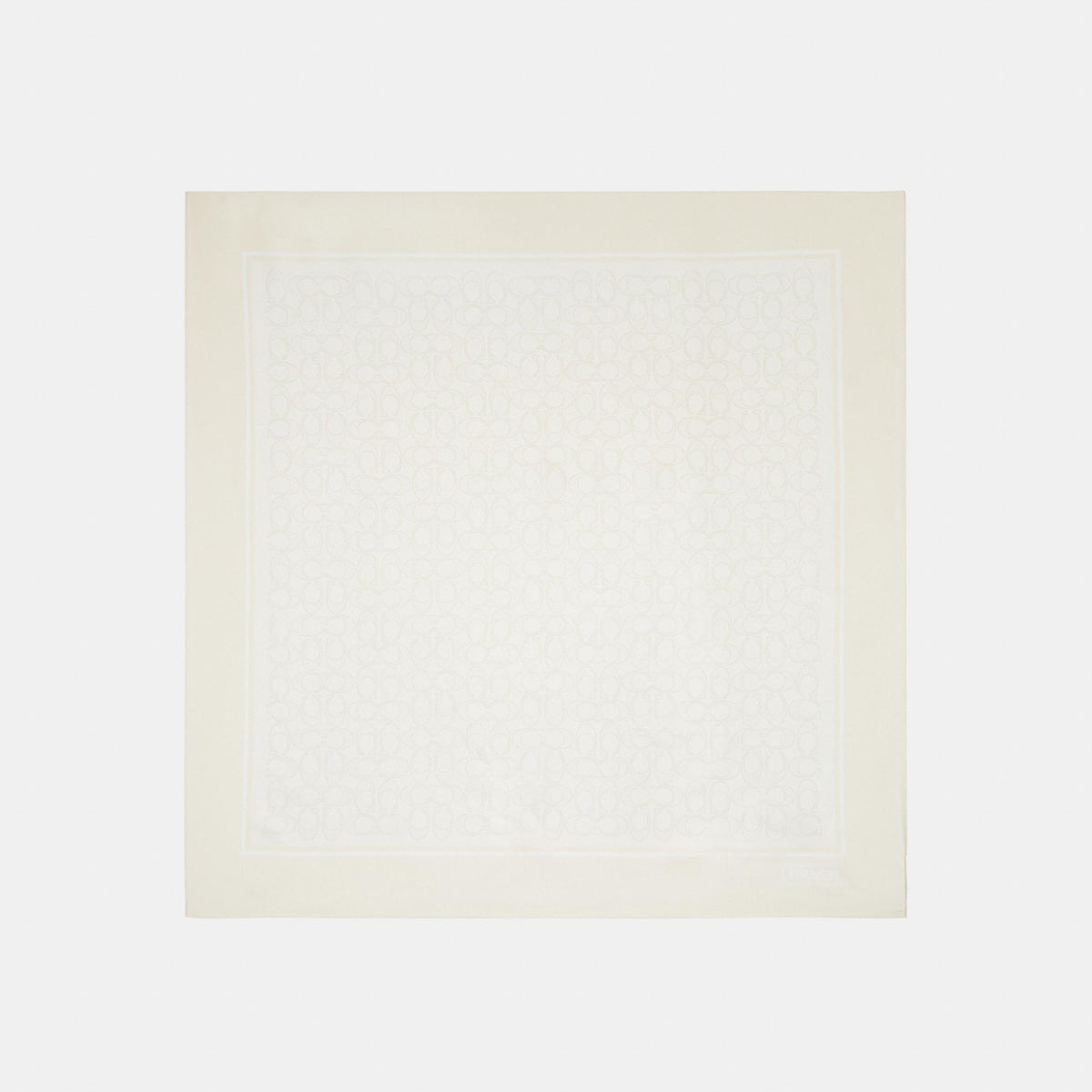 29C2755-Textured Signature C Printed Silk Square-Cream