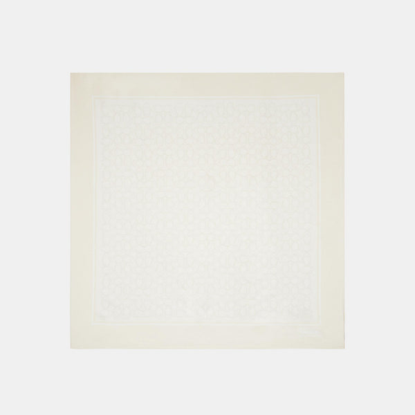 Textured Signature C Printed Silk Square