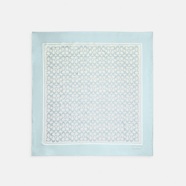 Textured Signature C Printed Silk Square