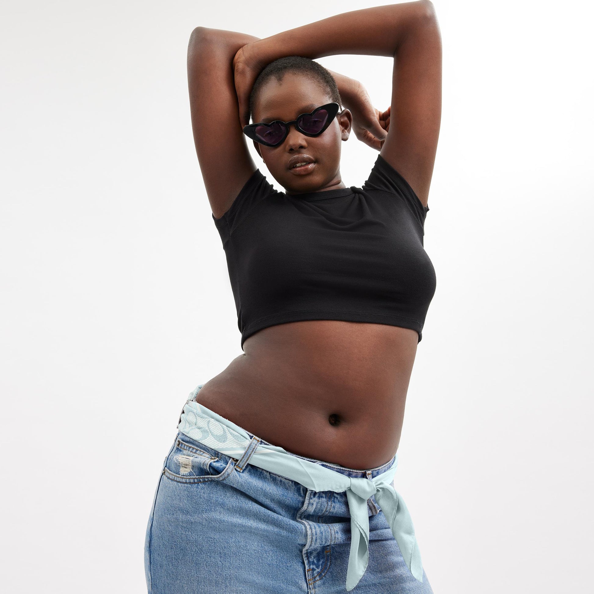 29C2755-Textured Signature C Printed Silk Square-Light Blue