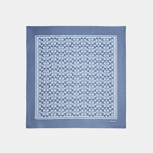 Textured Signature C Printed Silk Square
