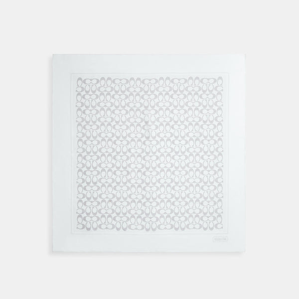 Textured Signature C Printed Silk Square