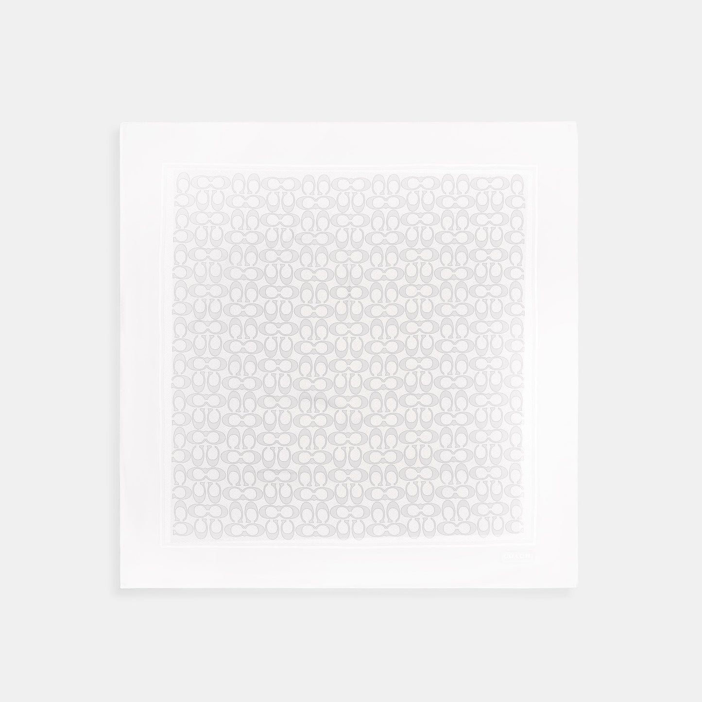 29C2755-Textured Signature C Printed Silk Square-Off White