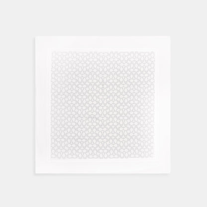 29C2755-Textured Signature C Printed Silk Square-Off White