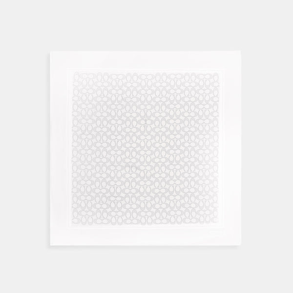 Textured Signature C Printed Silk Square