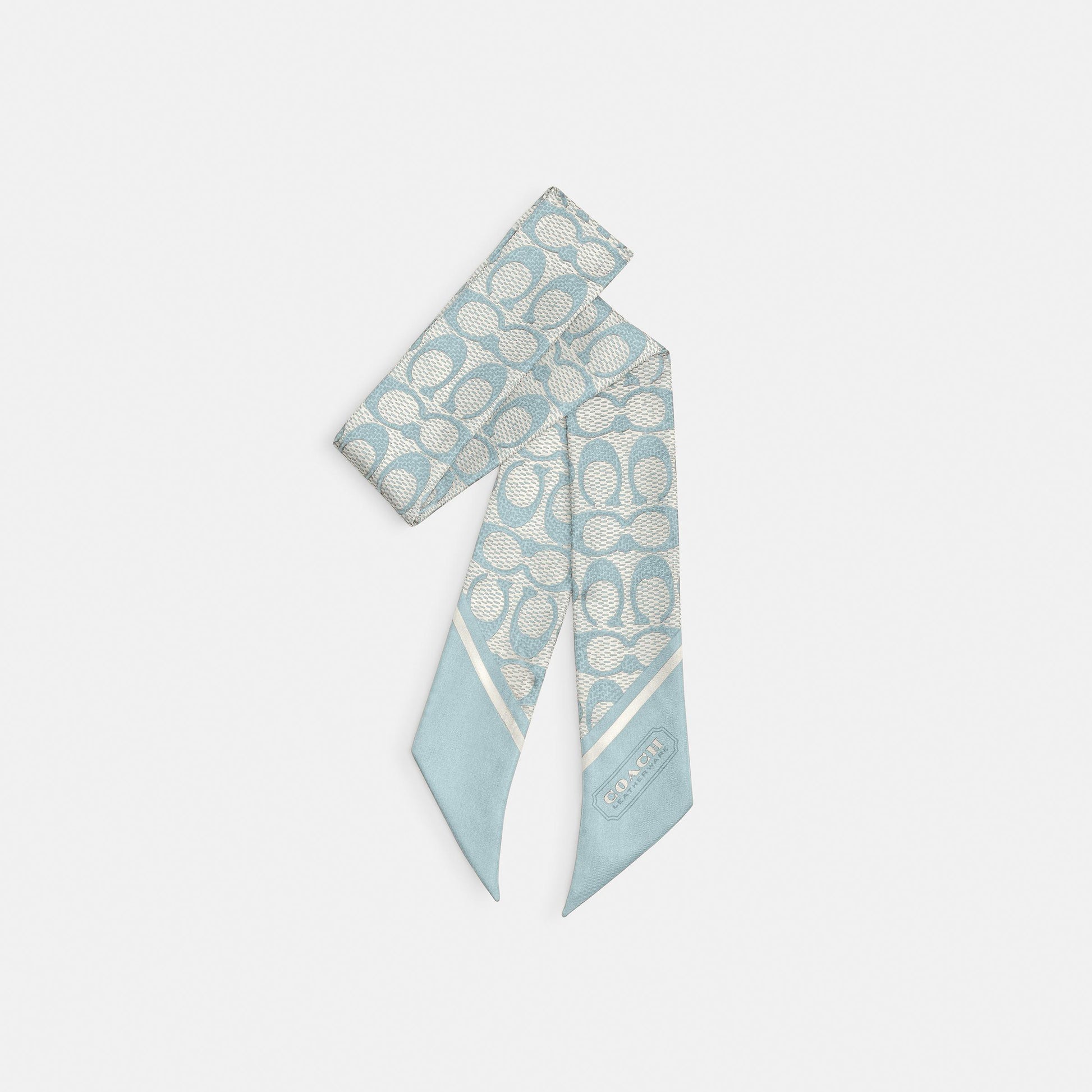 29c2783-Vintage Signature C Printed Silk Sinny-Light Blue