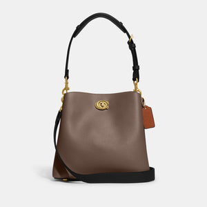 C3766-Willow Bucket Bag In Colorblock-B4/Dark Stone