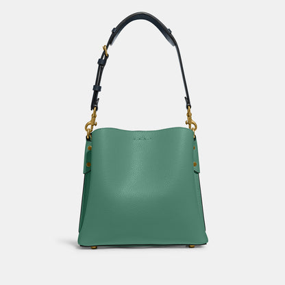 C3766-Willow Bucket Bag In Colorblock-B4/Bright Green Multi