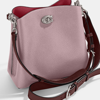 C3766-Willow Bucket Bag In Colorblock-Lh/Faded Purple Multi