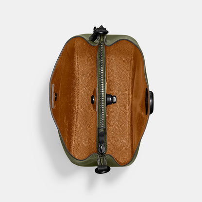 C3766-Willow Bucket Bag In Colorblock-V5/Army Green Multi