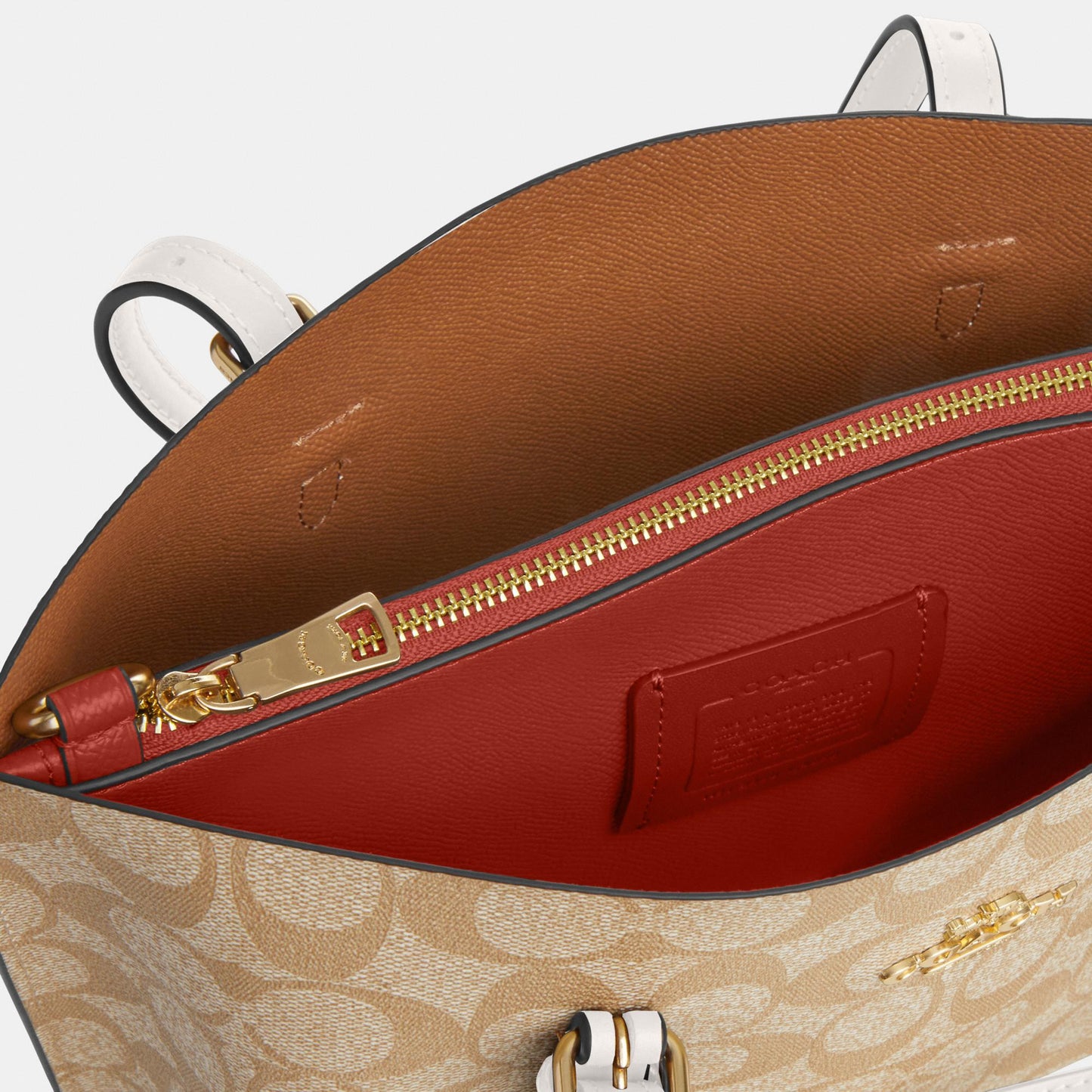 C4250-Mollie Tote 25 In Signature Canvas-Im/Light Khaki Chalk