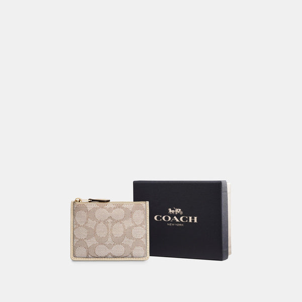 Boxed Mini Skinny Id Case In Signature Textile Jacquard