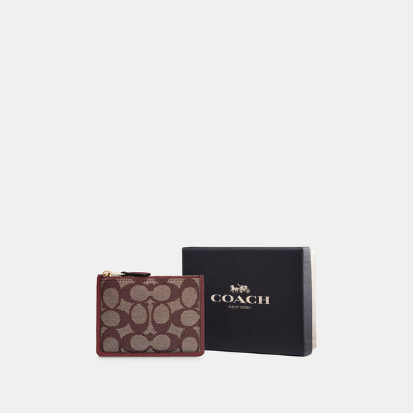 Boxed Mini Skinny Id Case In Signature Textile Jacquard