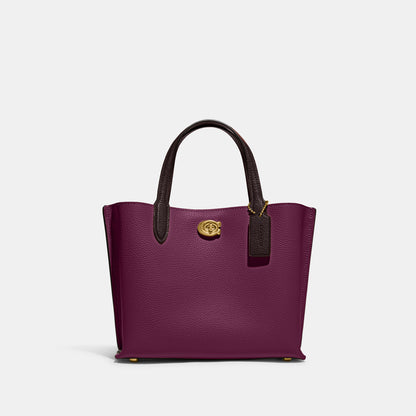 C8561-Willow Tote 24 In Colorblock-B4/Deep Berry Multi