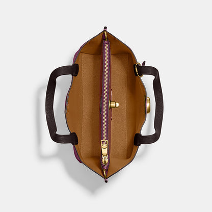C8561-Willow Tote 24 In Colorblock-B4/Deep Berry Multi