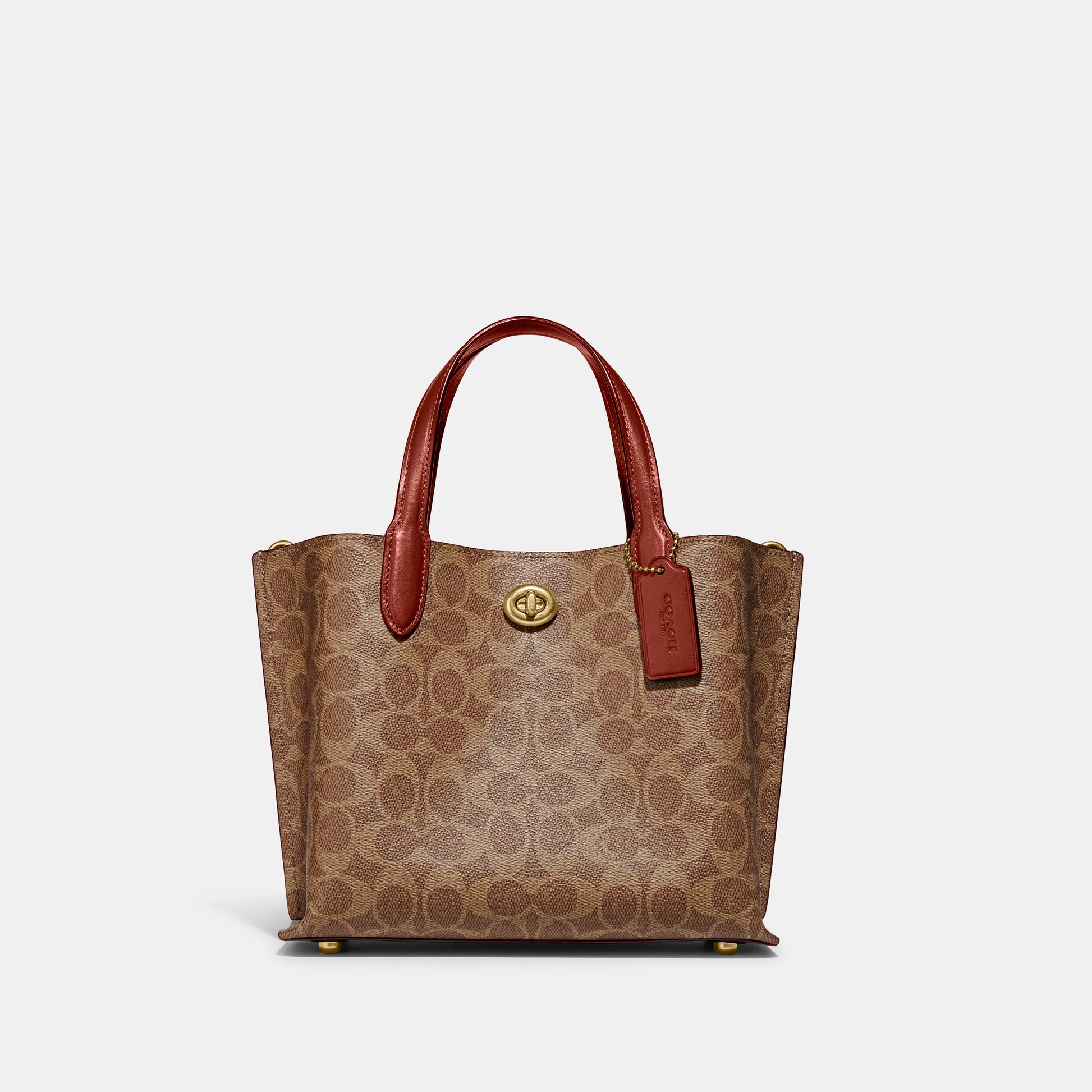 C8562-WILLOW TOTE BAG 24 IN SIGNATURE CANVAS-B4/Tan Rust