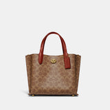 C8562-WILLOW TOTE BAG 24 IN SIGNATURE CANVAS-B4/Tan Rust