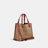 C8562-WILLOW TOTE BAG 24 IN SIGNATURE CANVAS-B4/Tan Rust