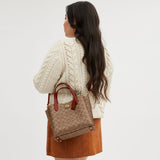C8562-WILLOW TOTE BAG 24 IN SIGNATURE CANVAS-B4/Tan Rust