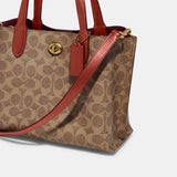 C8562-WILLOW TOTE BAG 24 IN SIGNATURE CANVAS-B4/Tan Rust