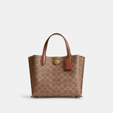 C8562-WILLOW TOTE BAG 24 IN SIGNATURE CANVAS-B4/Tan Caramel