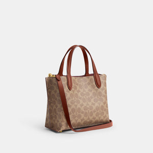 c8562-Willow Tote 24 In Signature Canvas-B4/Tan Caramel