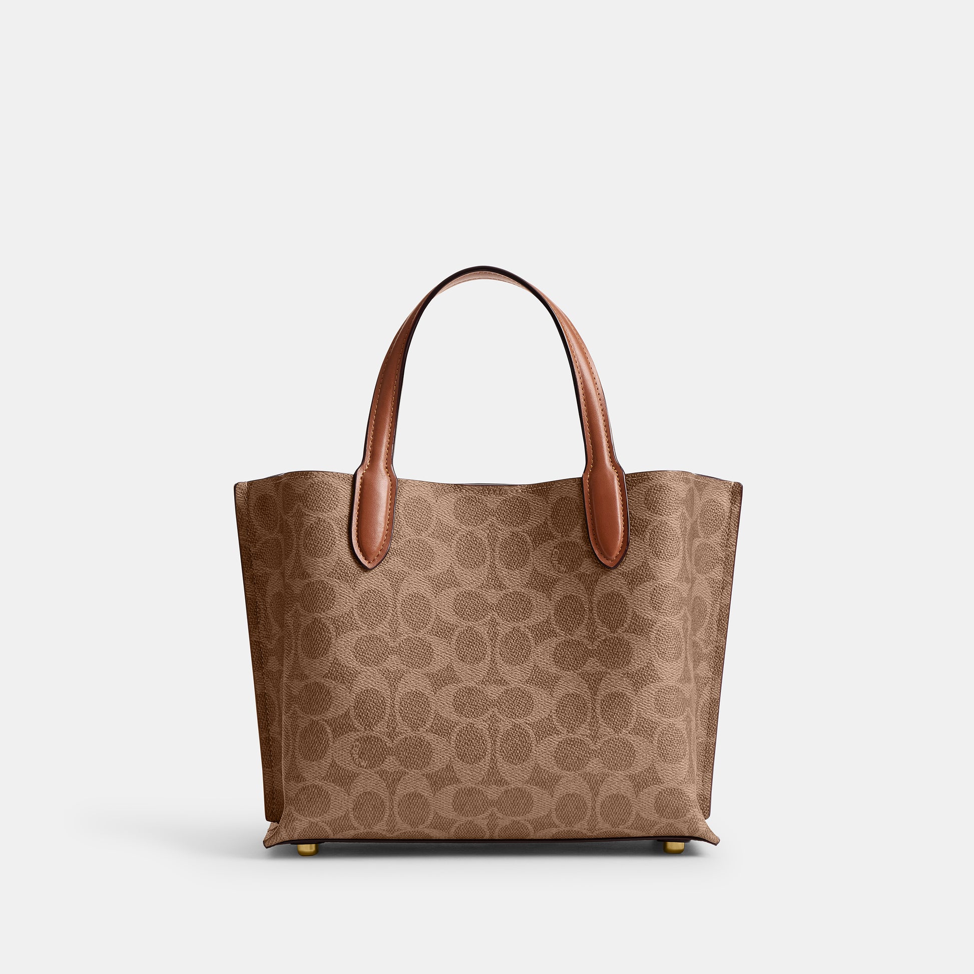C8562-WILLOW TOTE BAG 24 IN SIGNATURE CANVAS-B4/Tan Caramel