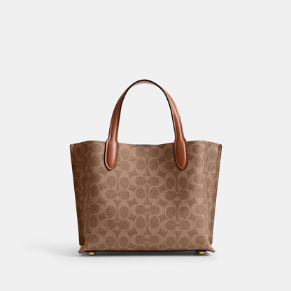 C8562-WILLOW TOTE BAG 24 IN SIGNATURE CANVAS-B4/Tan Caramel
