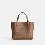 C8562-WILLOW TOTE BAG 24 IN SIGNATURE CANVAS-B4/Tan Caramel