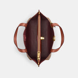 C8562-WILLOW TOTE BAG 24 IN SIGNATURE CANVAS-B4/Tan Caramel
