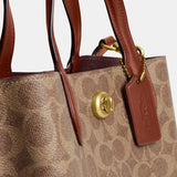 C8562-WILLOW TOTE BAG 24 IN SIGNATURE CANVAS-B4/Tan Caramel