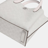 C8562-WILLOW TOTE BAG 24 IN SIGNATURE CANVAS-LH/White Chalk