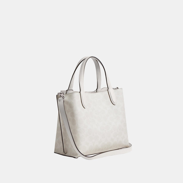 حقيبة "ويلو توت 24 Willow Tote" من القماش بنقشة ماركة كوتش