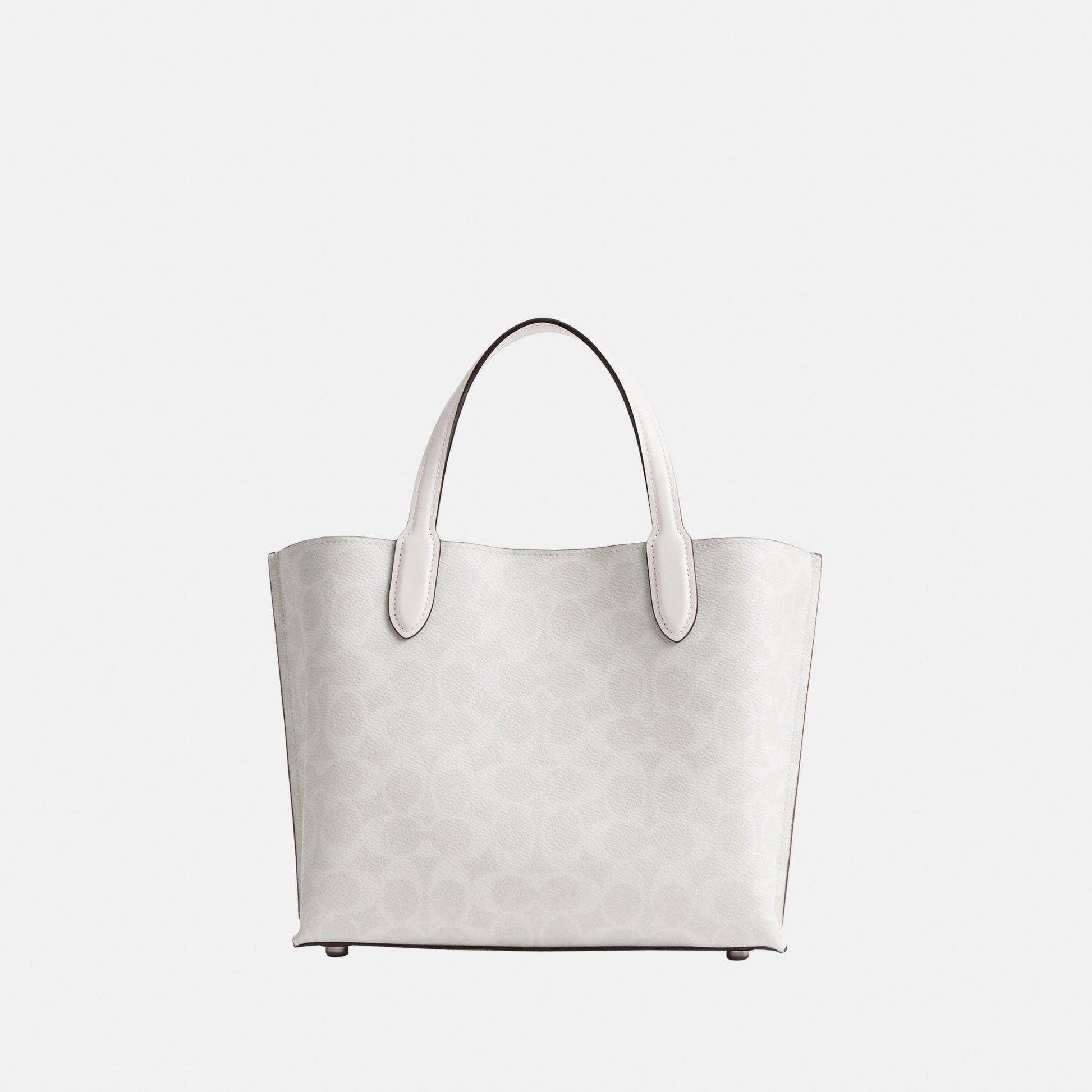 C8562-WILLOW TOTE BAG 24 IN SIGNATURE CANVAS-LH/White Chalk