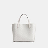 C8562-WILLOW TOTE BAG 24 IN SIGNATURE CANVAS-LH/White Chalk