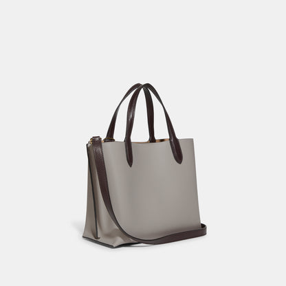 C9092-Willow Tote Bag 24 in Colorblock with Signature Canvas Interior-B4/Dove Grey Multi