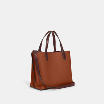 C9092-Willow Tote Bag 24 in Colorblock with Signature Canvas Interior-V5/1941 Saddle Multi