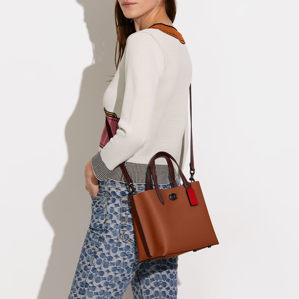 Willow Tote Bag 24 in Colorblock with Signature Canvas Interior