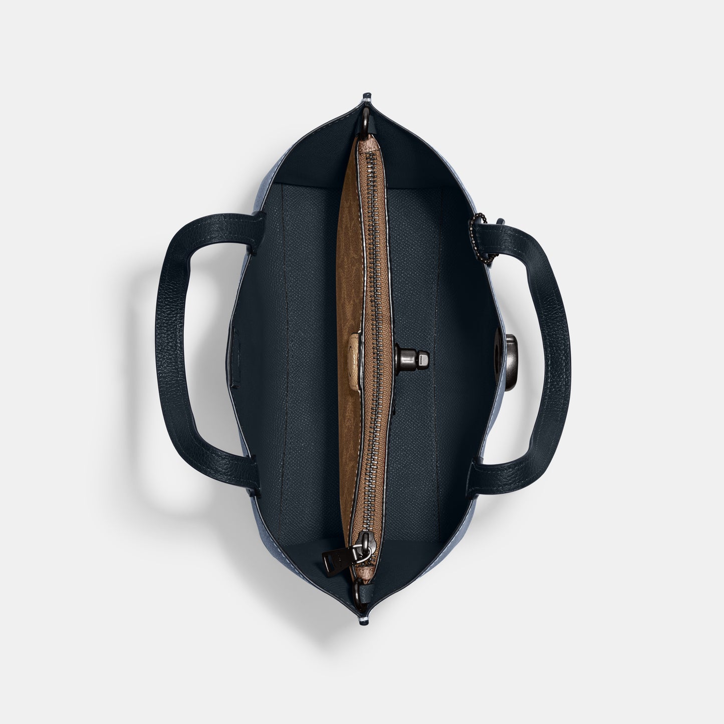 C9092-Willow Tote Bag 24 in Colorblock with Signature Canvas Interior-V5/Washed Chambray Multi