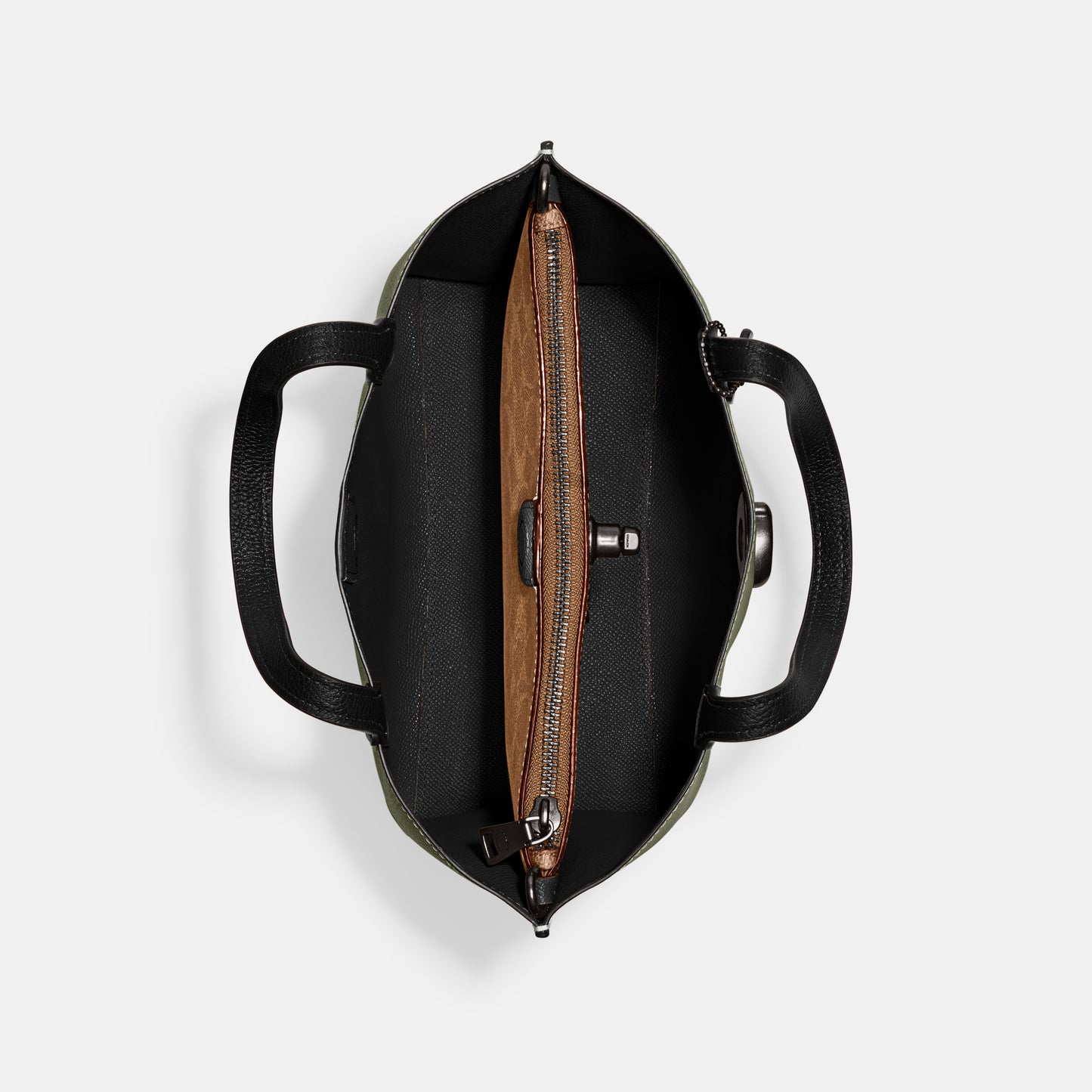 C9092-Willow Tote Bag 24 in Colorblock with Signature Canvas Interior-V5/Army Green Multi