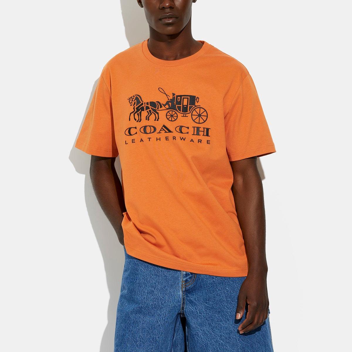 Horse And Carriage T-Shirt In Organic Cotton - COACH Saudi Arabia Official Site
