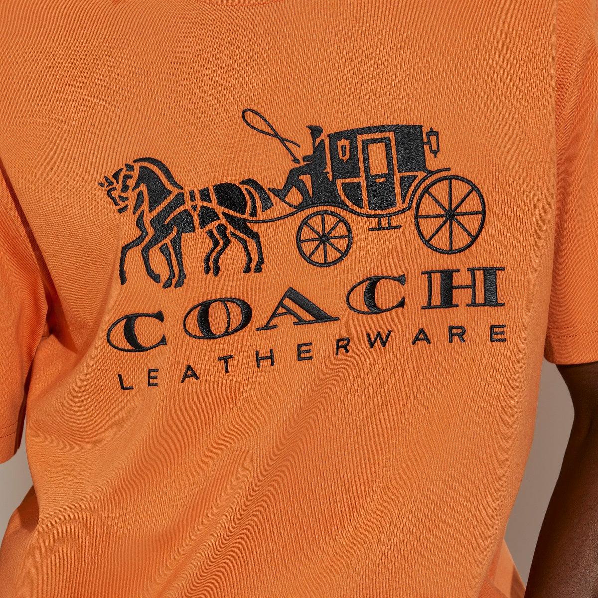 Horse And Carriage T-Shirt In Organic Cotton - COACH Saudi Arabia Official Site