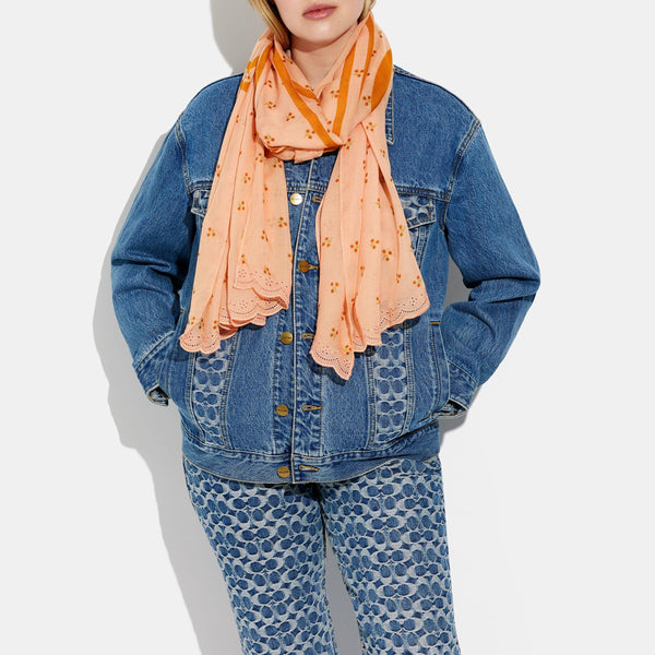 Floral Trio Print Oblong Scarf