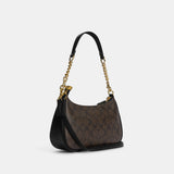 CA548-Teri Shoulder Bag In Signature Canvas-Im/Brown Black