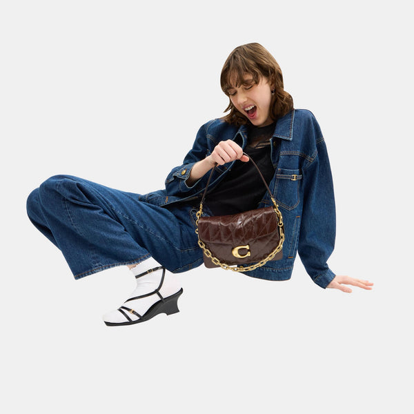 حقيبة كتف "تابي" مبطنة بحزام سلسلة