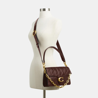 CAF55-Chain Tabby Shoulder Bag with Quilting-B4/Maple