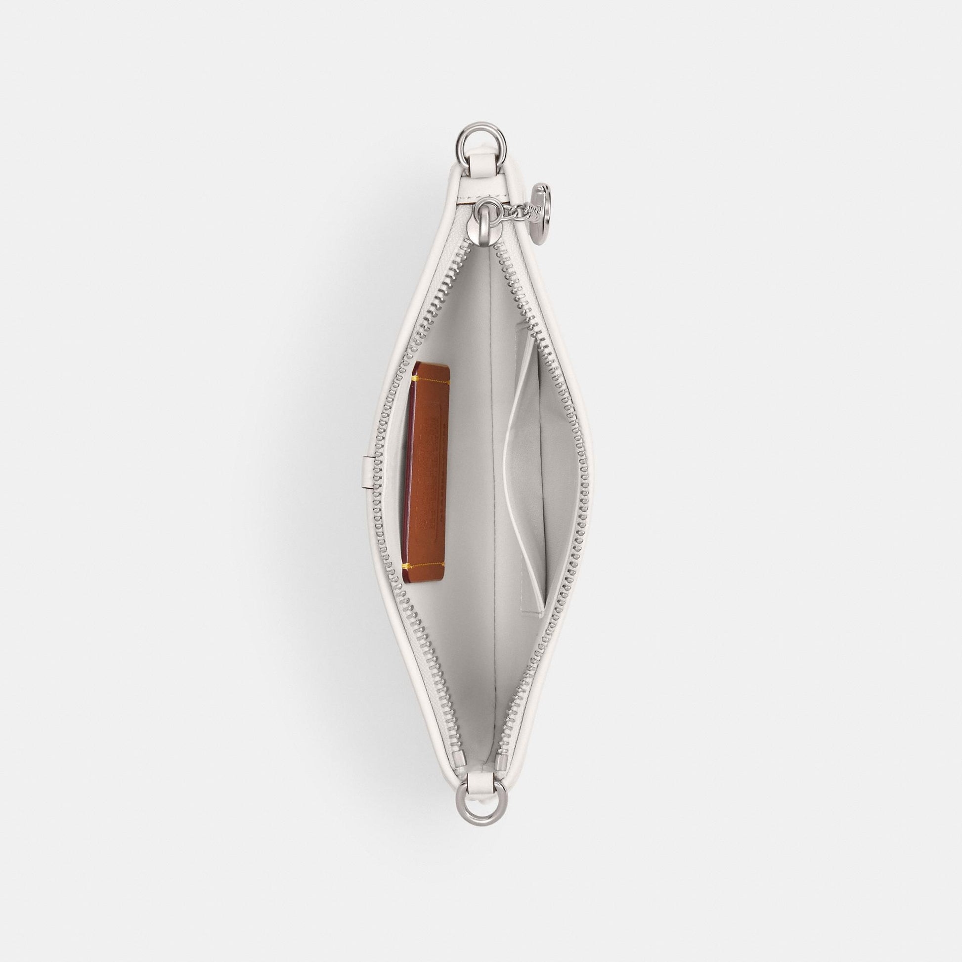 CAF88-POUCH BAG IN SIGNATURE CANVAS-LH/White Chalk