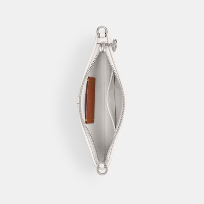 CAF88-POUCH BAG IN SIGNATURE CANVAS-LH/White Chalk