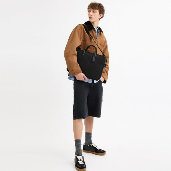 Theo Work Bag In Signature Jacquard