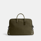 CAK97-THEO WORK BAG IN SIGNATURE JACQUARD-Olive Drab